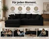 Ecksofa Links DIVERS 3-Sitzer Cord Schwarz 212x166 cm L Produktbild-Vorschau 7