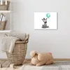 Leinwand Bilder 40x30 cm - Kinder Ballon - Zebra - Blauer, Produktbild-Vorschau 5