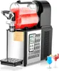 A slushy machine with red slushy in the tank, on a white background. Produktbild-Vorschau