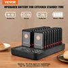 A VEVOR restaurant pager system with multiple pagers on a charging base, with feature callouts. Anteprima dell’immagine prodotto