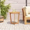vidaXL Tavolino da giardino rotondo Ø70x75 cm in legno Anteprima dell’immagine prodotto 3