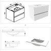 Badezimmermöbel 80cm CINIC-Serie Mineralguss Waschtisch mit Produktbild-Vorschau 8