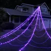 Spinnennetz-Lichter für Halloween-Dekorationen im Freien – Produktbild-Vorschau 4