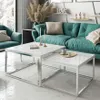 Couchtisch Yoshi 2in1 Kaffeetisch Hochglanz verchromtes Produktbild-Vorschau 1