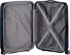 The interior of an open navy blue suitcase with a grey patterned lining. Produktbild-Vorschau