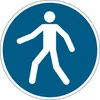 DURABLE Gebotsaufkleber 'Fußgängerweg benutzen' Ø 430 mm Produktbild-Vorschau 1