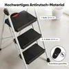 SEKEY Trittleiter Klappbar 3 Stufen – XXL 36 x 26 cm Produktbild-Vorschau 8