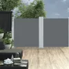 Zaťahovacia bočná markíza, antracitová 120x600 cm Náhľad obrázku produktu 2