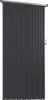 A dark gray corrugated metal shed door against a white background. Produktbild-Vorschau