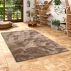 Luxus Hochflor Shaggy Teppich Velvet Braun, Größe:80x200 cm Produktbild-Vorschau 1