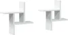 Two identical white wall shelves are shown against a white background. Podgląd zdjęcia produktu
