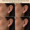 3 paires de créoles Ohrringe Silber 925 Damen 14K Gold Voir les images du produit 5