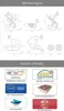 Diagrams and certifications related to a baby stroller. Produktbild-Vorschau