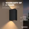 Ledvion 8er Set LED Wandlampe IP54 35W GU10 schwarz dimmbar Produktbild-Vorschau 6