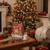 A festive Christmas scene with a decorated tree, presents, and an advent calendar on a coffee table. Produktbild-Vorschau