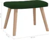 vidaXL Poltrona relax con sgabello in velluto verde scuro Anteprima dell’immagine prodotto 12