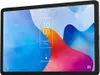 A tablet with a colorful abstract wallpaper on its screen, displaying the time and date. Produktbild-Vorschau