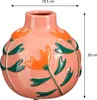 Mica Decorations Ava Vase - H20 x Ø20 cm - Keramik - Rosa Produktbild-Vorschau 6