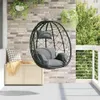 vidaXL Hängendes Ei-Stuhl Anthrazit 91.5 x 60 x 110 cm Produktbild-Vorschau 2