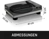A turntable with dimensions indicated by measurement lines and labels. Anteprima dell’immagine prodotto