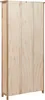 The back view of a light brown wooden cabinet with five storage compartments and two doors. Náhľad obrázku produktu