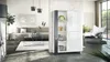 A modern living room with a highboard, sofa, coffee table, and chairs. Produktbild-Vorschau