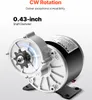 A close-up marketing image of an electric motor with text overlays highlighting its features. Produktbild-Vorschau