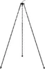 A black metal tripod stand with a hook and chain, designed for hanging a kettle or pot. Produktbild-Vorschau