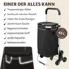 A shopping trolley with its features listed next to it. Anteprima dell’immagine prodotto