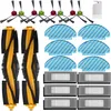 A collection of cleaning accessories for a robot vacuum cleaner, including brushes, filters, and mop pads, arranged on a white background. Anteprima dell’immagine prodotto