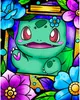 Gemälde BY NUMBERS MIT RAHMEN Pokemon Bulbasaur Gemälde Produktbild-Vorschau 1