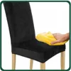 Stuhlhusse Stretch Schwarz - 6 Stück - Samt - Universal - Produktbild-Vorschau 5