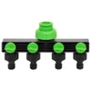 vidaXL Raccord de robinet 4 voies Vert et noir 19,5x6x11 cm Voir les images du produit 1