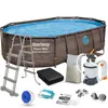 Piscina da giardino con telaio 488 x 305 x 107 cm 12 in 1 Anteprima dell’immagine prodotto 1