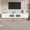 STILVORA TV-Schrank mit Goldenen Beinen und Griffen Produktbild-Vorschau 2