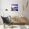 Wanduhr - Quadrat - Glasuhr - See Berge Wasser - 40x40cm - Produktbild-Vorschau 6