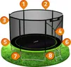 Trampolino da giardino 6ft/183cm con rete da esterno e Anteprima dell’immagine prodotto 8