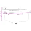 Lavabo pour montage murale gris 40x40x24 cm résine Voir les images du produit 10