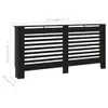 vidaXL Habillage de radiateur noir 172x19x81,5 cm MDF Voir les images du produit 11