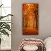 MuchoWow® - Leinwandbilder - Herbst - Rot - Wald, Wandbild, Produktbild-Vorschau 2