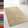 A beige shaggy rug is displayed on a light-colored wooden floor in a room with sheer curtains in the background. Náhled obrázku produktu