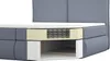 A cutaway view of a box spring bed showing its internal structure and storage compartments. Produktbild-Vorschau