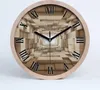 Holzuhr 25fi cm wanduhr - schwarze Spitzen - Tunnel Produktbild-Vorschau 1