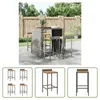 The Living Store Barhocker 4 Stk. Grau Poly Rattan und Produktbild-Vorschau 9