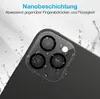 Close-up of a smartphone camera lens with water droplets, highlighting its protective coating. Produktbild-Vorschau