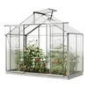 A greenhouse with tomato plants inside, shown against a white background. Produktbild-Vorschau