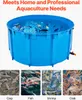 SucceBuy Laghetto per pesci in tela rotonda, acquario fuori Anteprima dell’immagine prodotto 6
