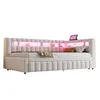 Merax Polsterbett 90×200cm mit Ausziehbett, Tagesbett mit Produktbild-Vorschau 9