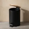 Odpadkový koš do koupelny s bambusem ZETRU, 3 l, černý Náhled obrázku produktu 14
