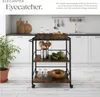Worcester servírovací vozík 65x41,5x87cm - Průmyslové dřevo Náhled obrázku produktu 11